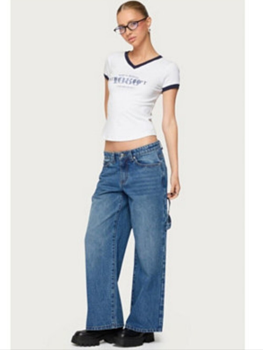 Edikted Women's Carpenter Low Rise Jeans Small EUC